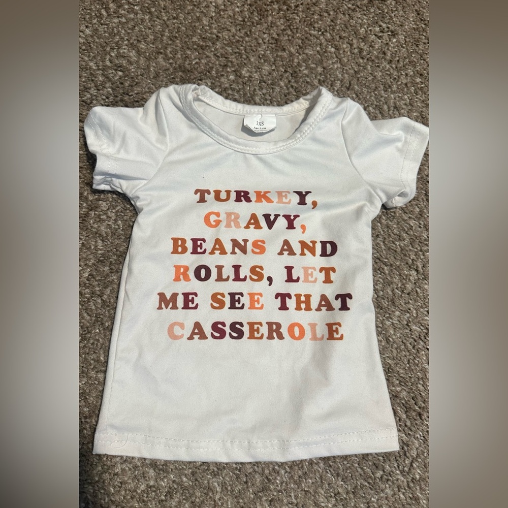 Thanksgiving baby T shirt 3-6 M like new